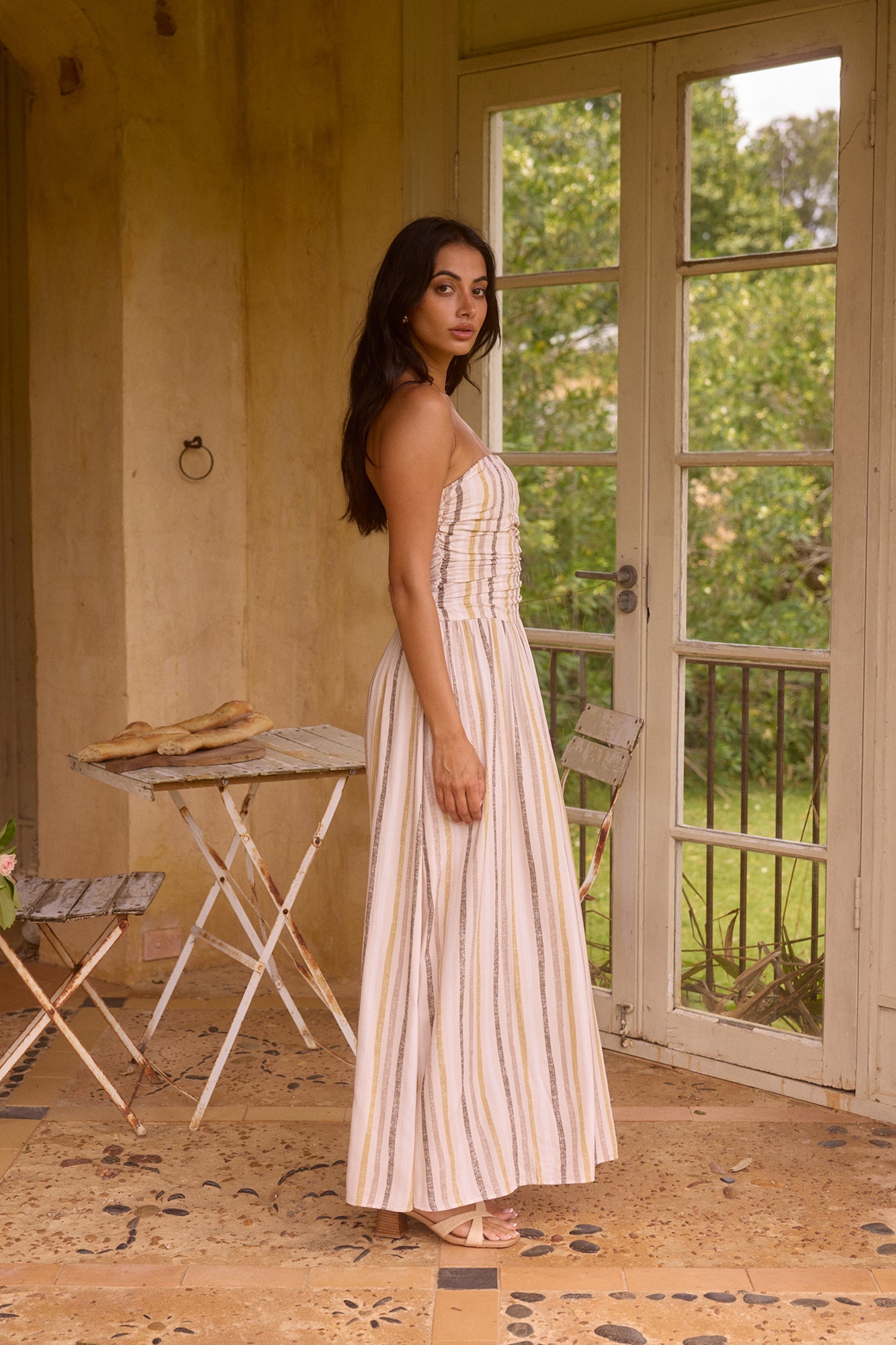 Ember and Ashes Strapless Maxi Brown