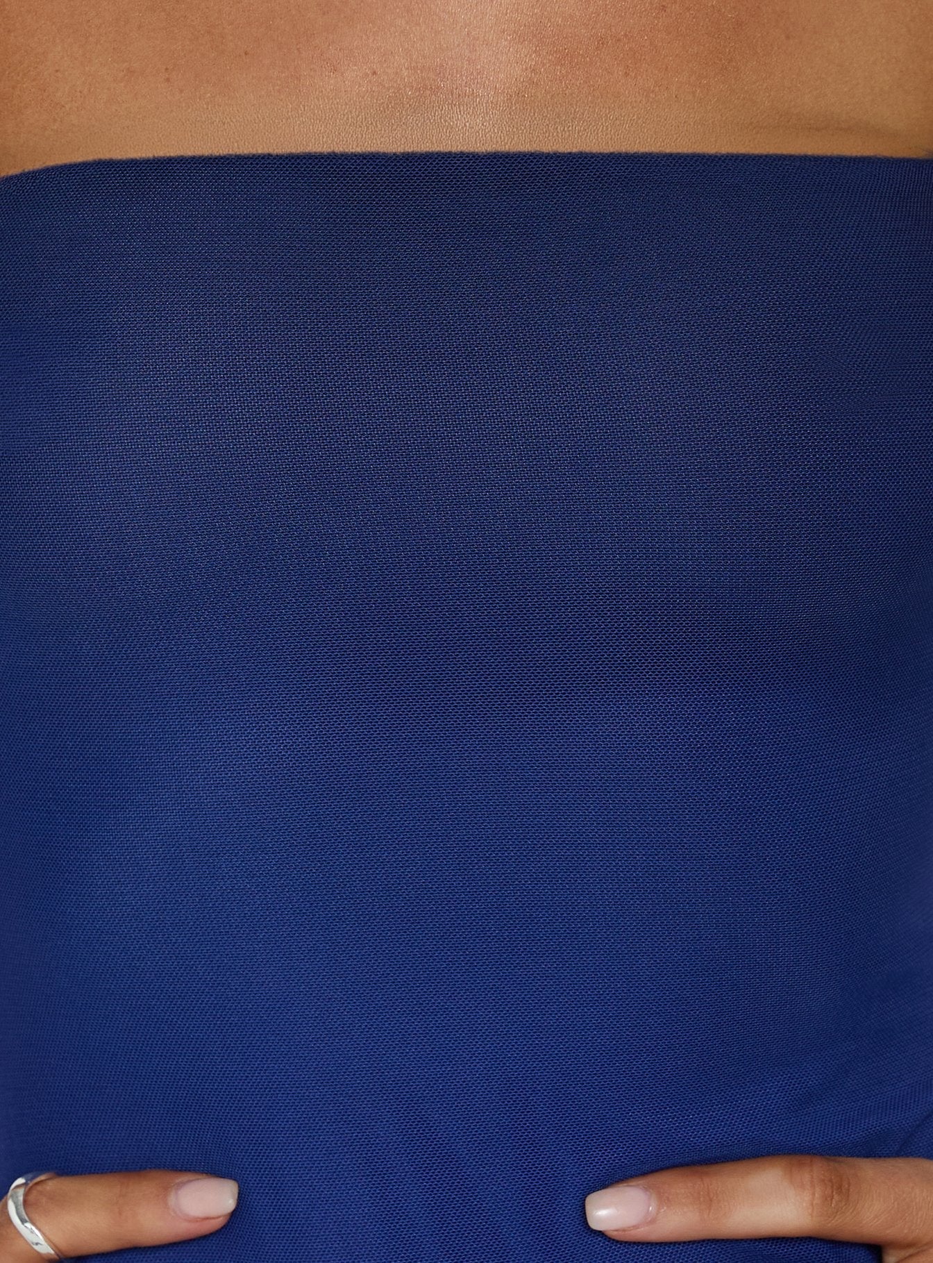 Stolen Love Strapless Maxi Dress Blue Ombre