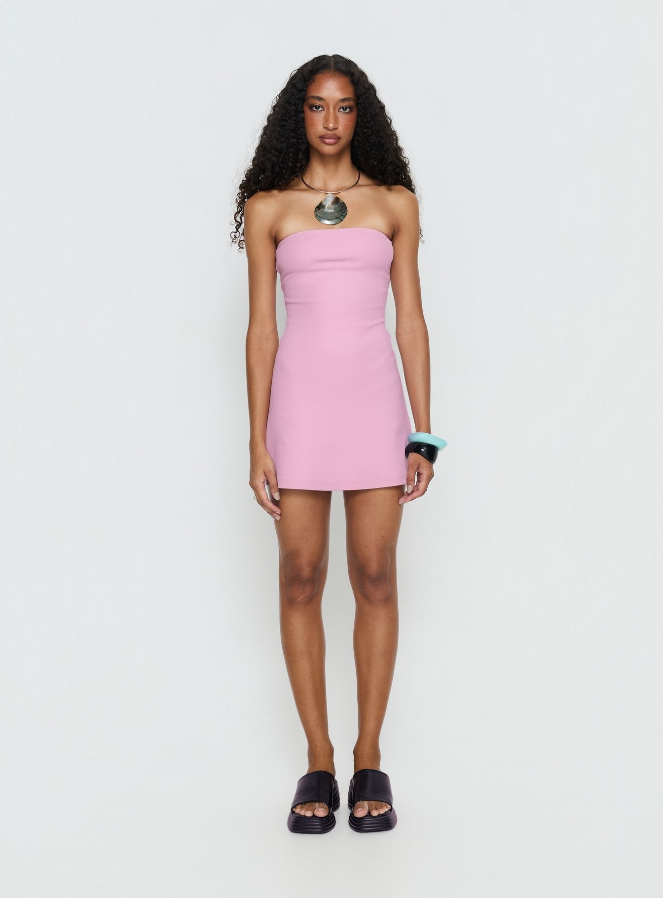 Baseline Strapless Mini Dress Pink