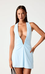 Avril Mini Dress (Ice Blue)