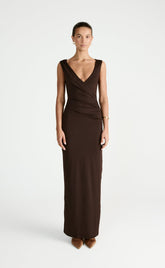 Cory Maxi Dress (Chocolate)
