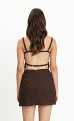 Paradise Mini Dress (Chocolate)