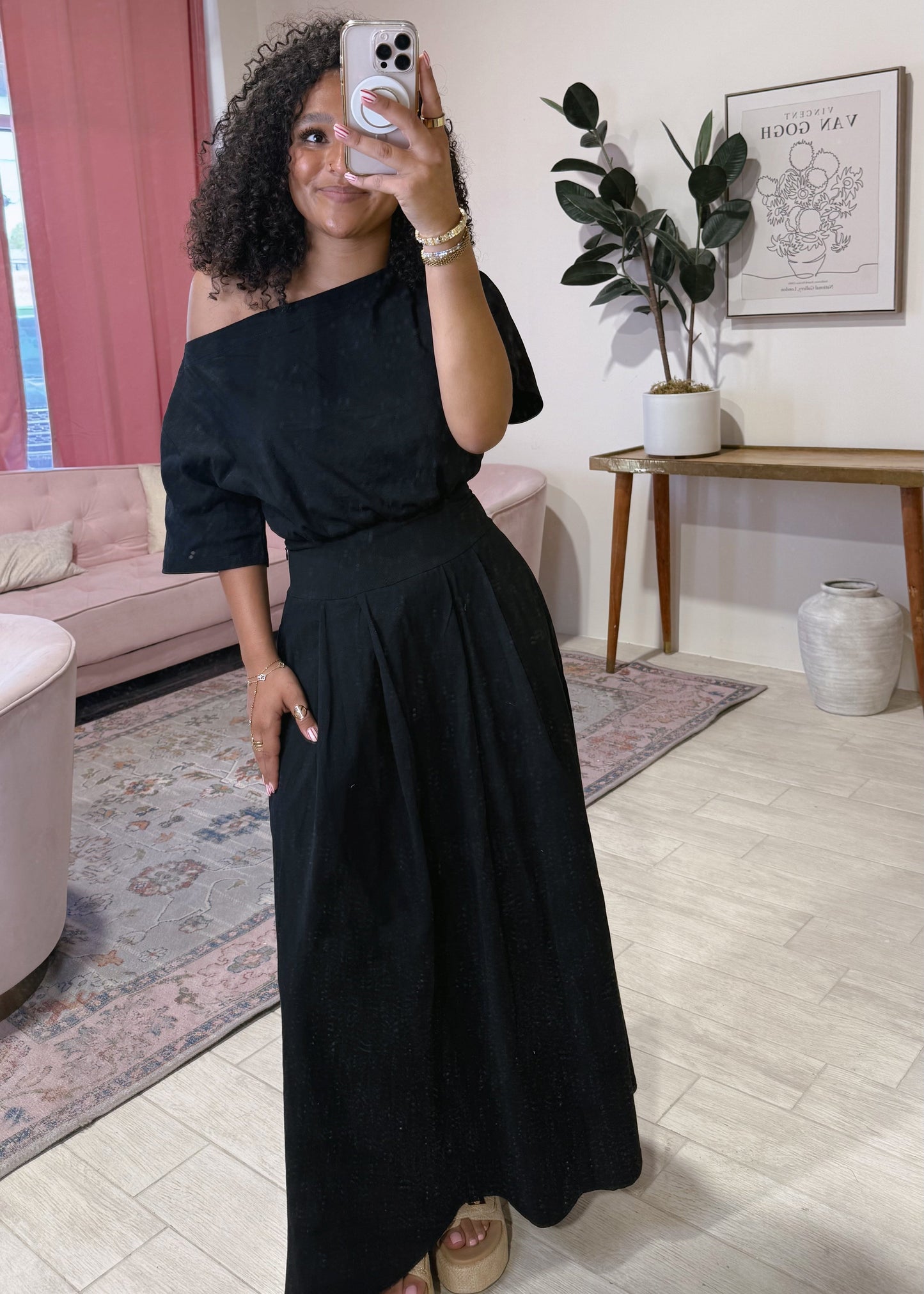 Boatneck Maxi Dress