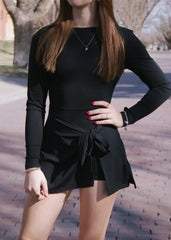 Save the Last Dance Wrap Tie Front Dress