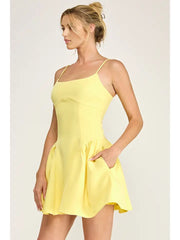 Square Neck Mini Dress