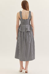 Gingham Midi Dress