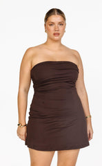 Sarie Mini Dress (Chocolate)