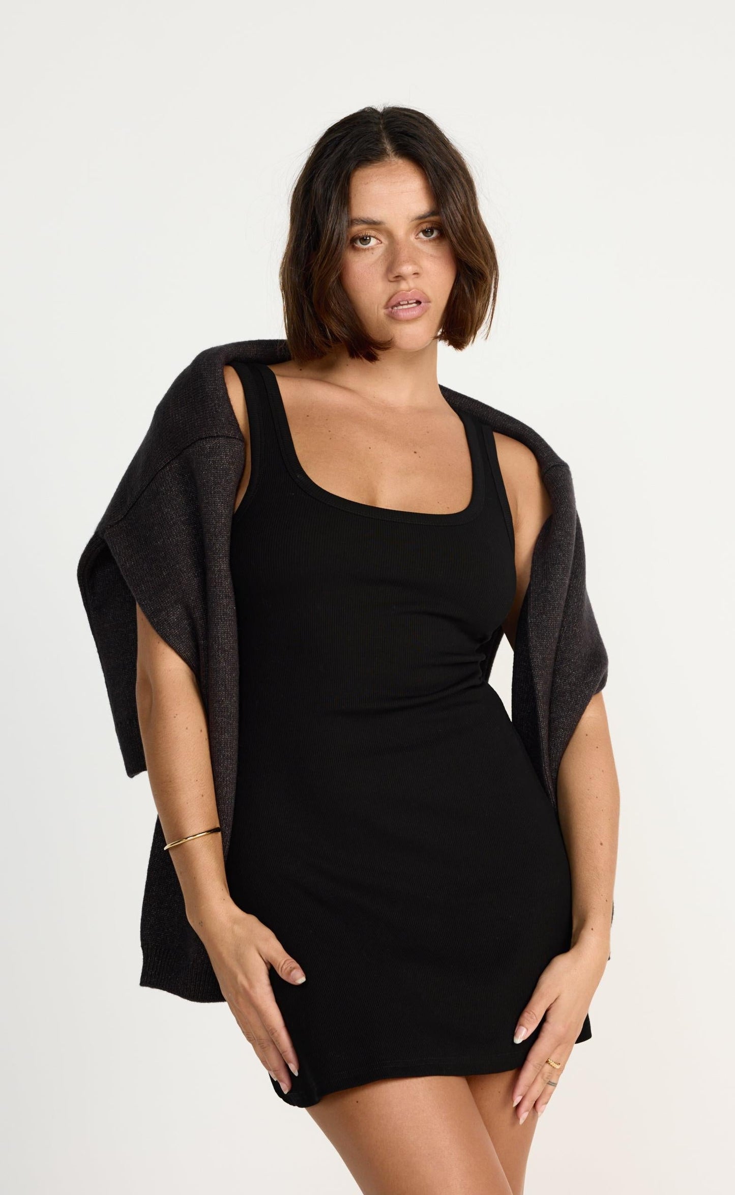 Jayden Mini Dress (Black)