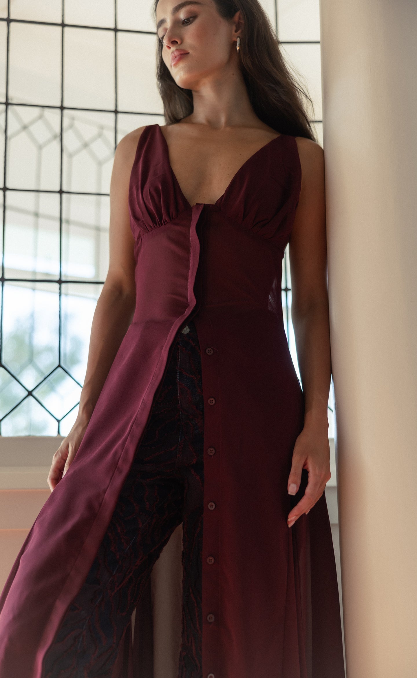 Two Step Maxi Dress (Plum)