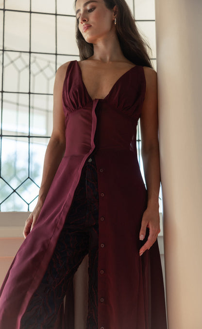Two Step Maxi Dress (Plum)