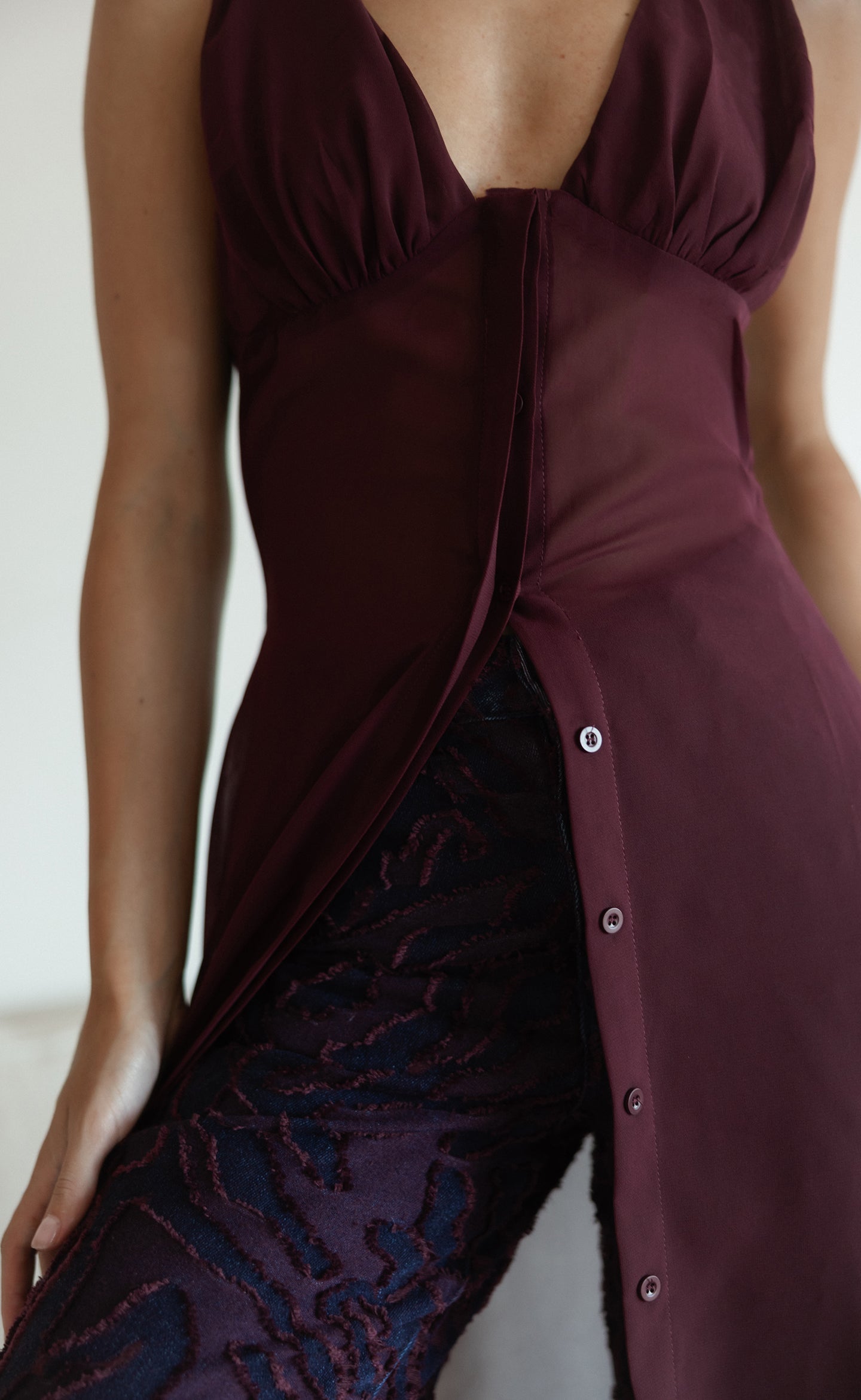 Two Step Maxi Dress (Plum)