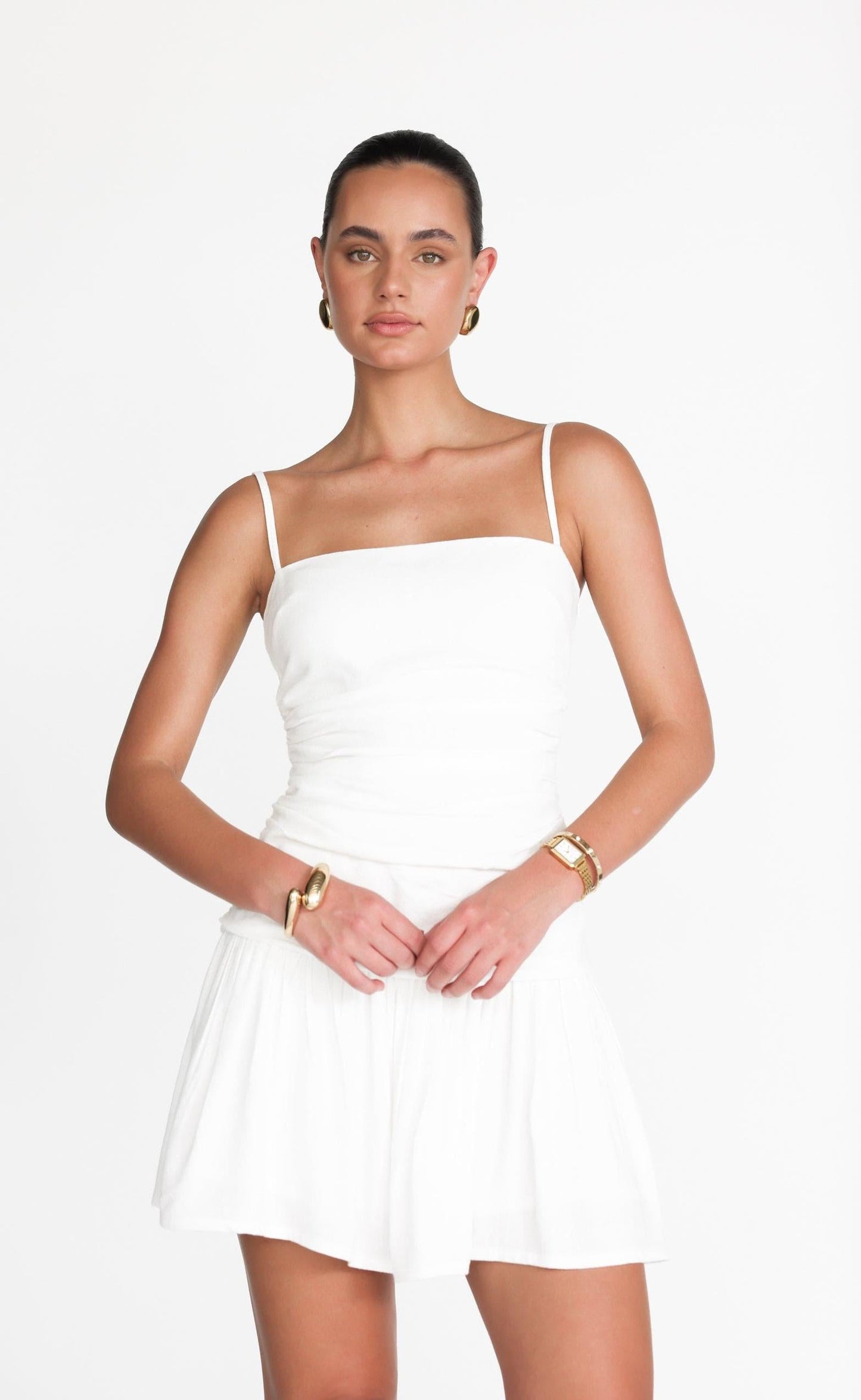 Reese Mini Dress (White)
