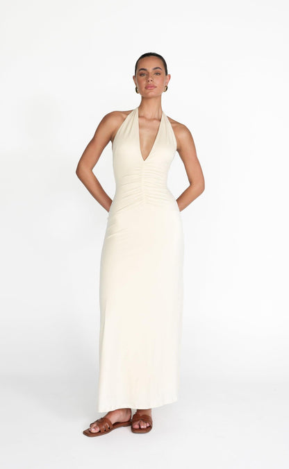 Araminta Maxi Dress (Oat)
