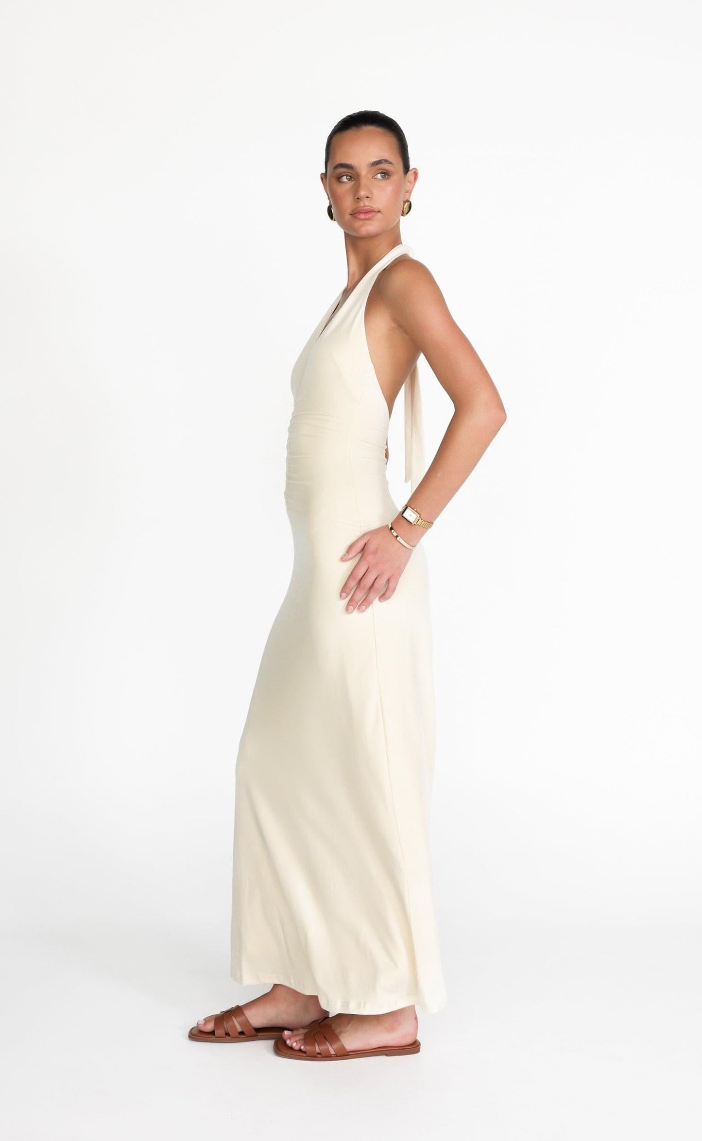 Araminta Maxi Dress (Oat)