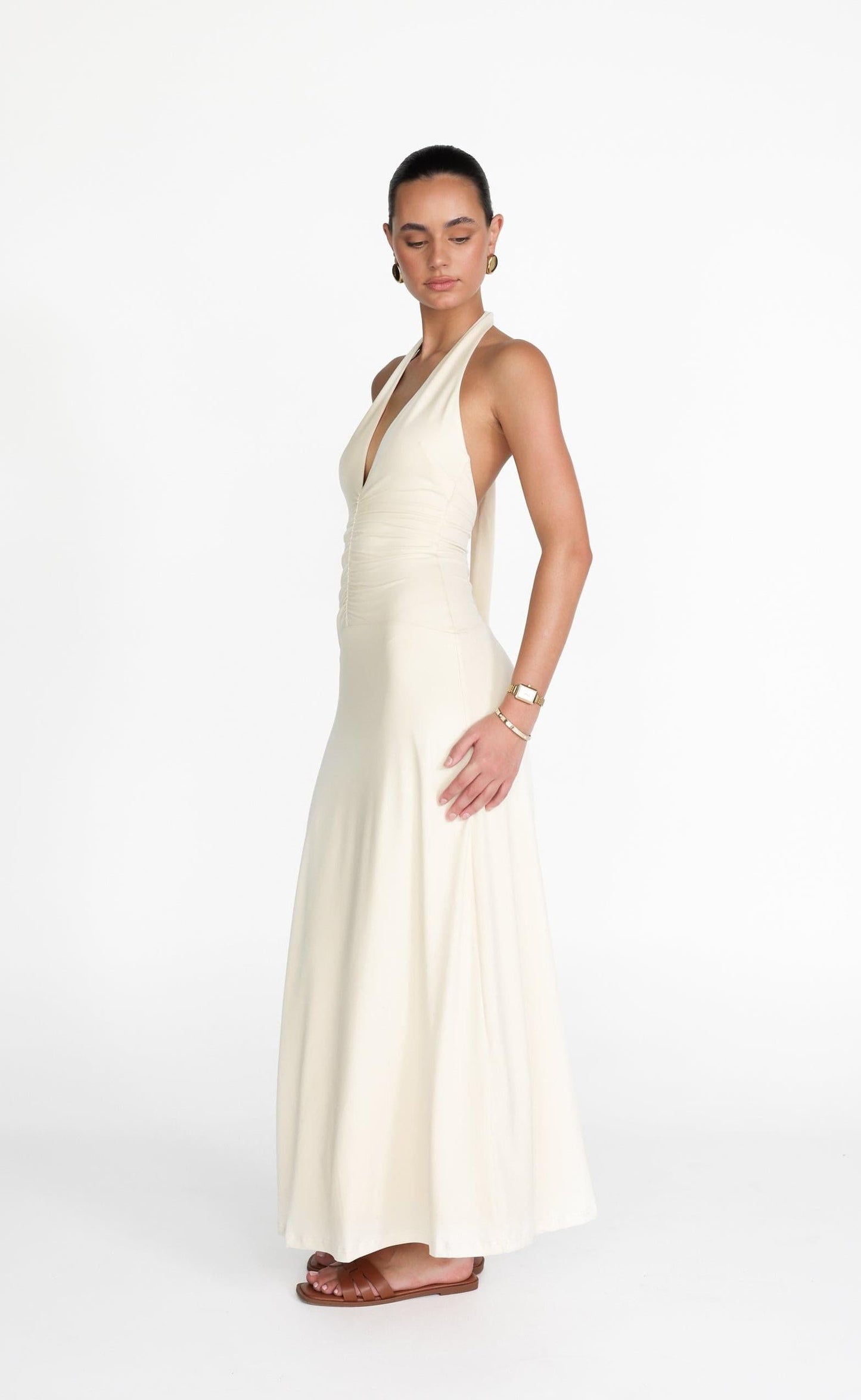 Araminta Maxi Dress (Oat)