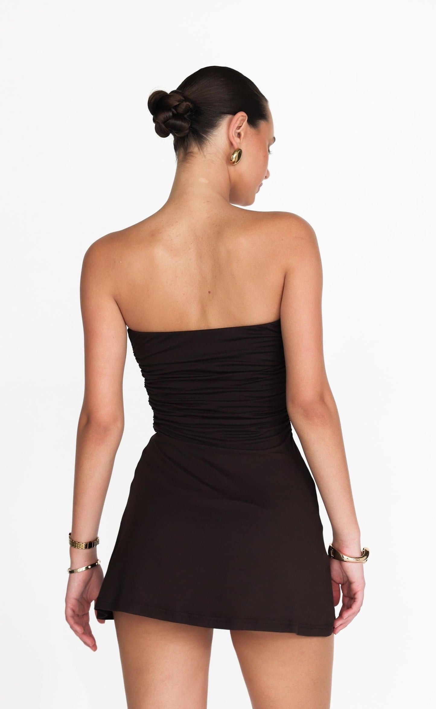 Sarie Mini Dress (Chocolate)