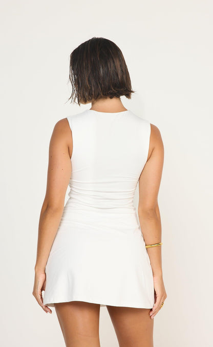 Seaside Mini Dress (White)