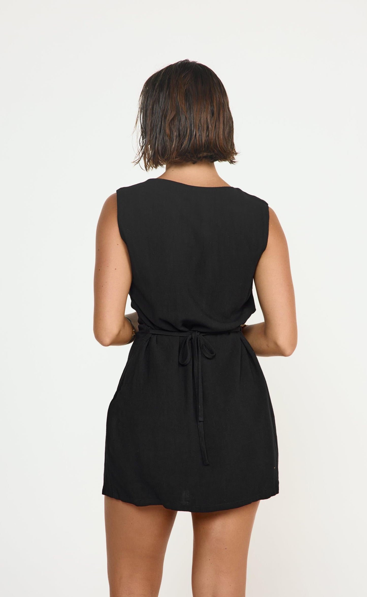 Shoreline Mini Dress (Black)