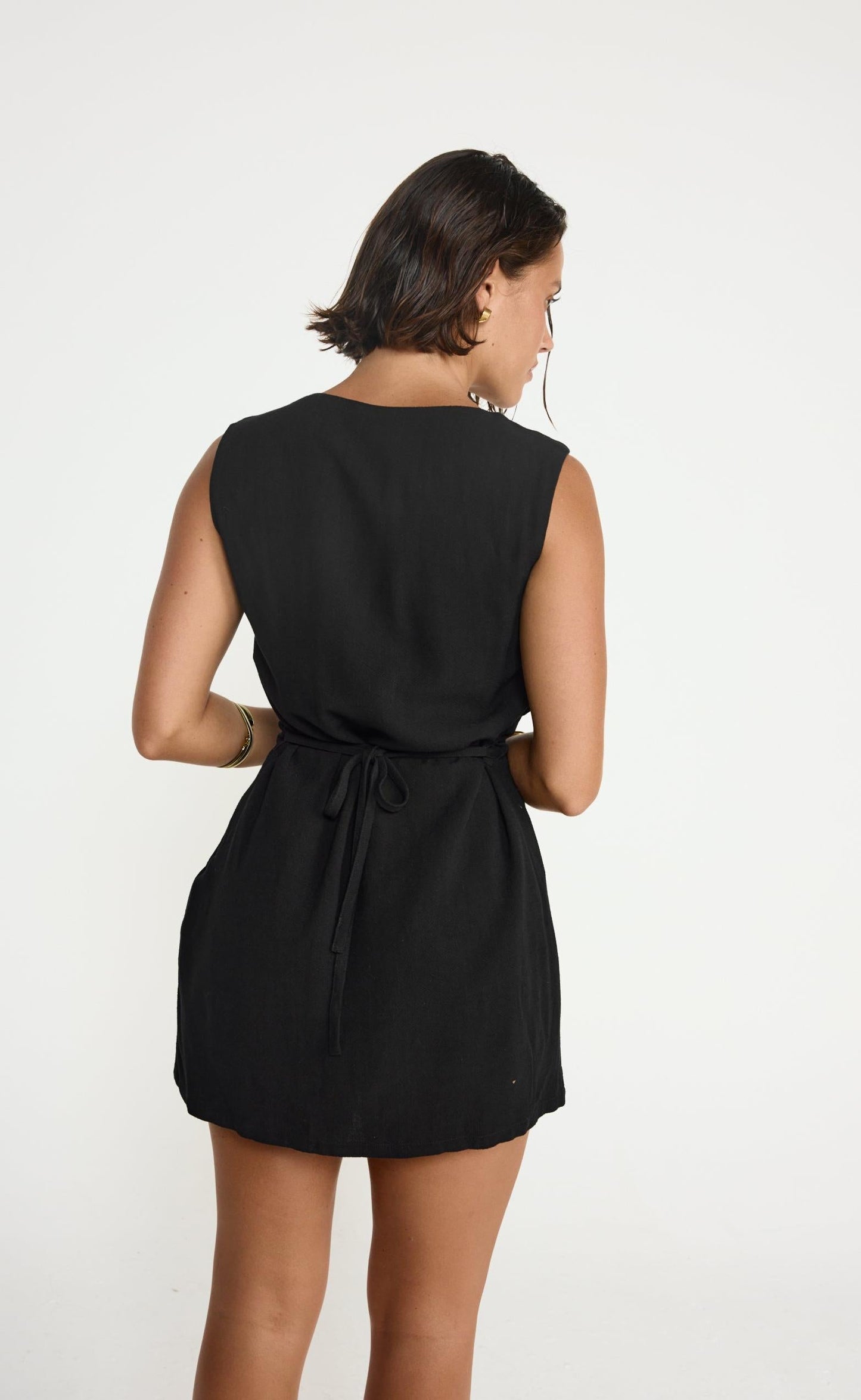 Shoreline Mini Dress (Black)
