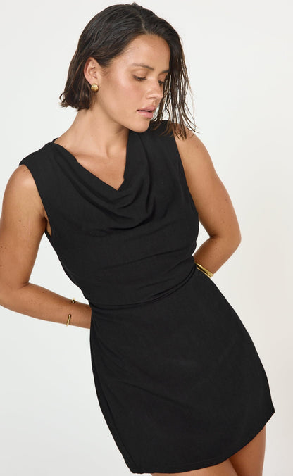 Shoreline Mini Dress (Black)