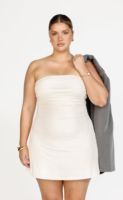 Sarie Mini Dress (Oat)
