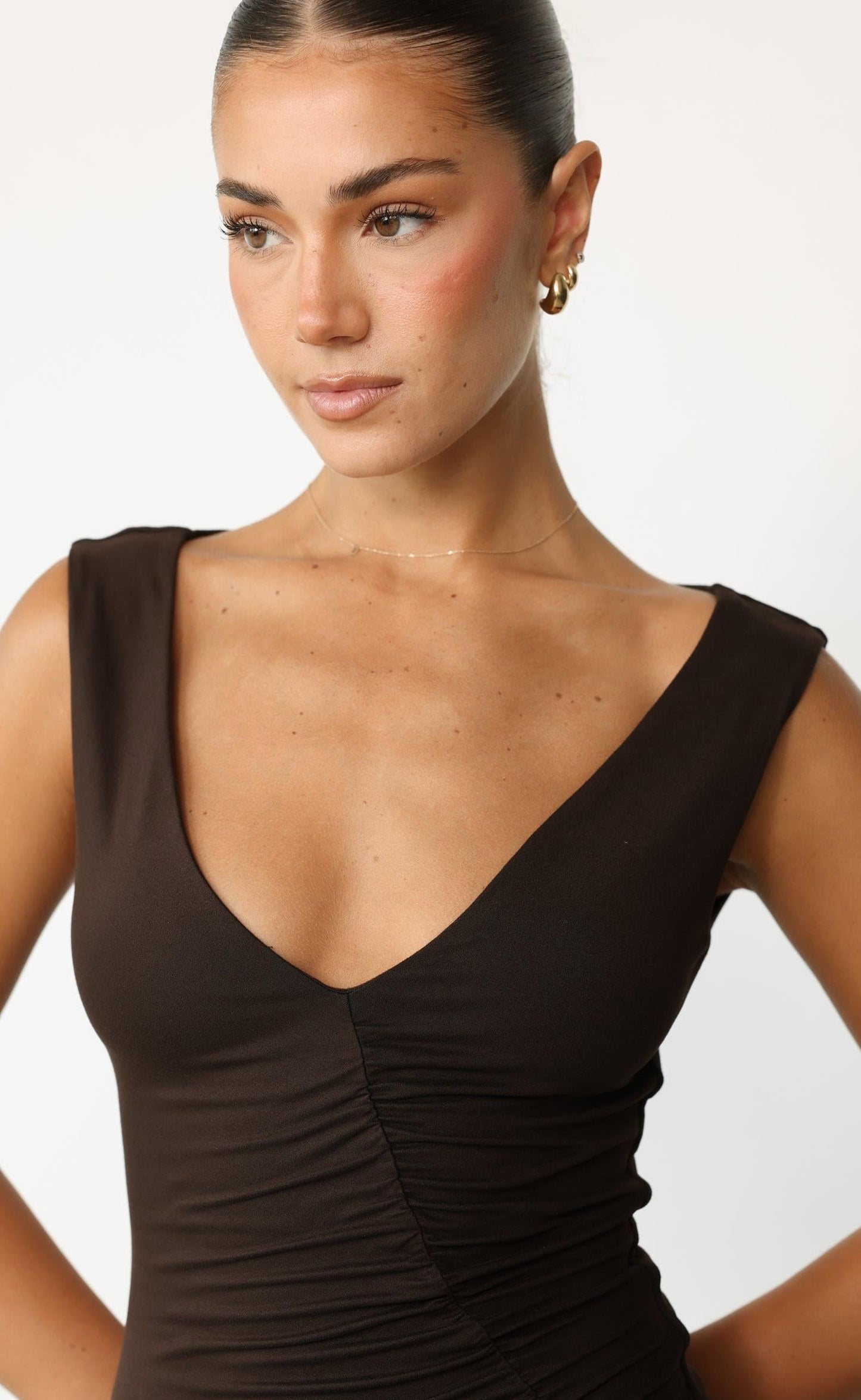 Viola Maxi Dress (Chocolate)