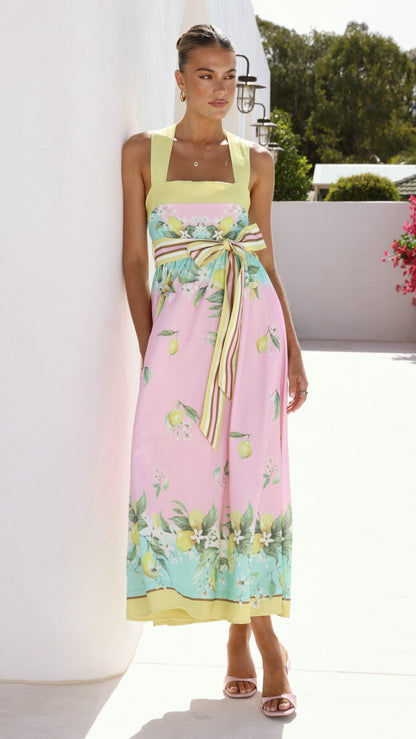 Velma Maxi Dress - Rosé Lemonade