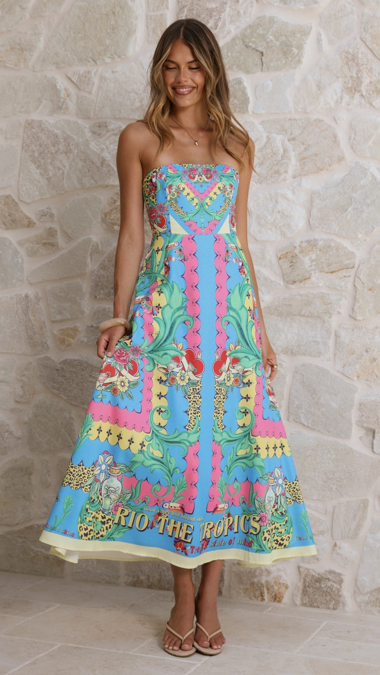 Azure Maxi Dress - Tropical Rio