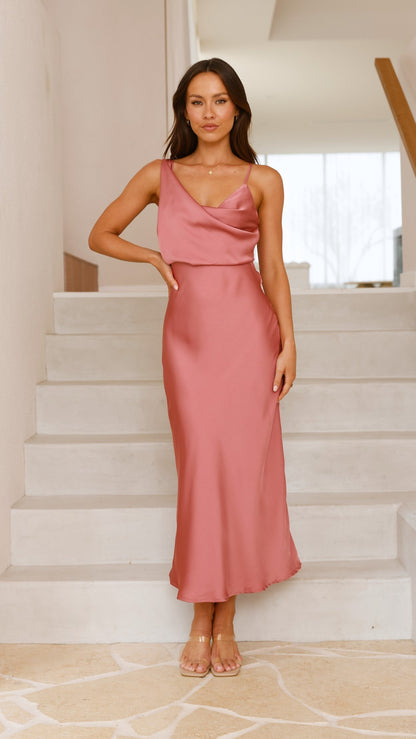 Audrey Maxi Dress - Baked Rose