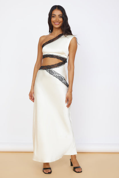 Limitless Love Satin Maxi Dress Champagne