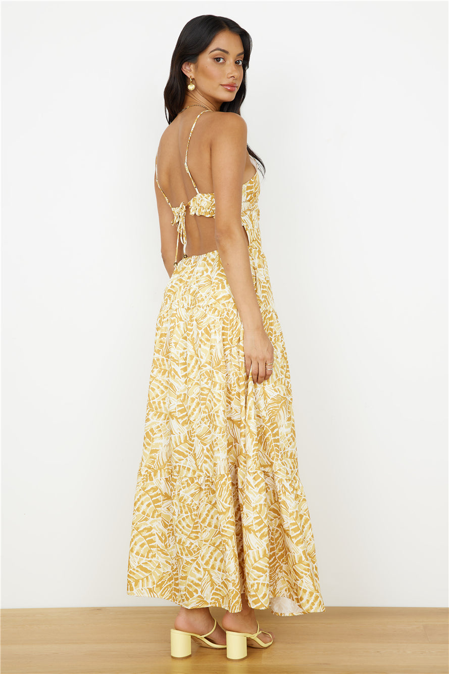 Take You Home Maxi Dress Yellow