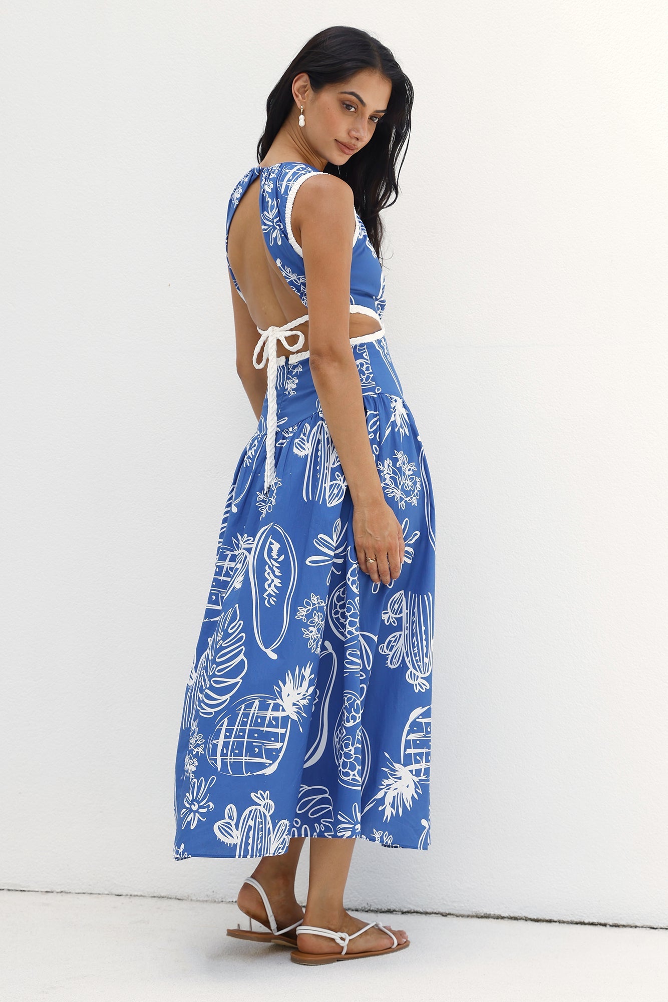 Waves of Serenity Maxi Dress Blue
