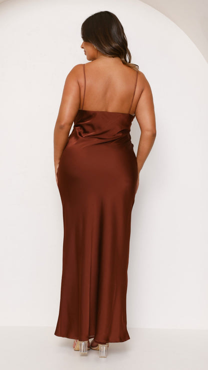 Ziah Maxi Dress - Brown