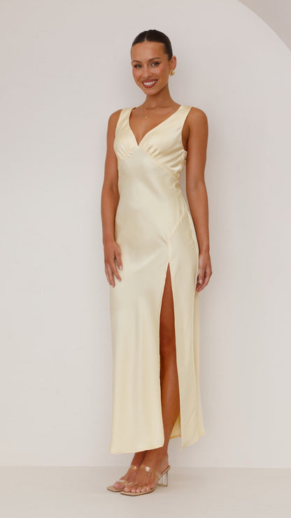 Taylor Maxi Dress - Lemon