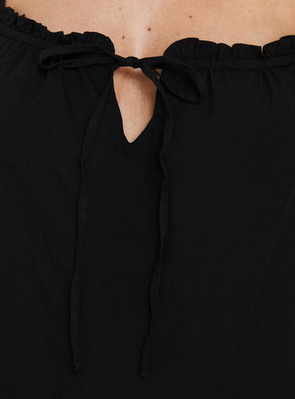 Loveless Strappy Babydoll Mini Dress Black