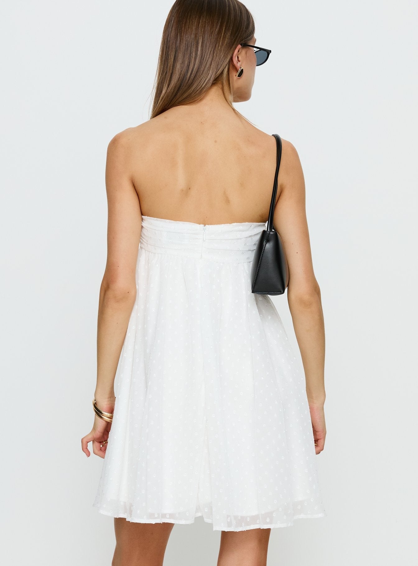 Kaimilla Strapless Sweetheart Mini Dress White
