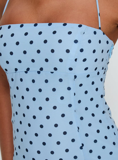 Delamere Mini Dress Blue / Navy Polka