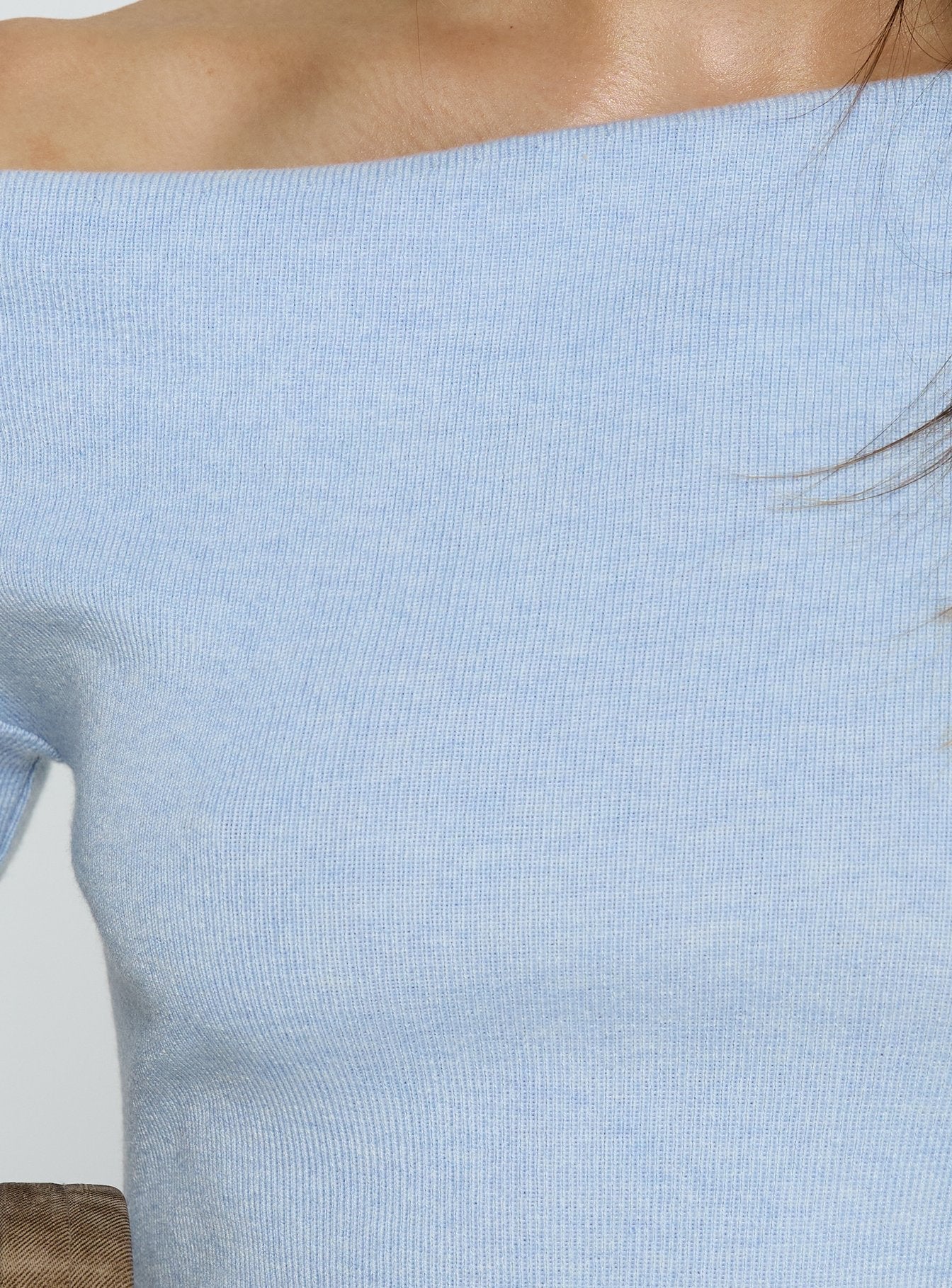 Yelsie Off Shoulder Long Sleeve Mini Dress Baby Blue