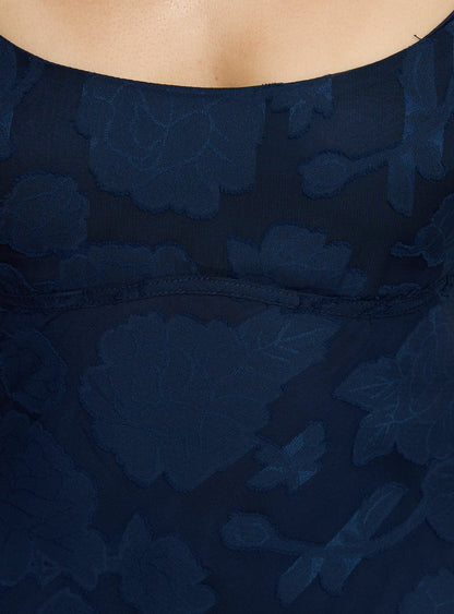 Ariadne Scoop Backless Maxi Dress Navy Burnout