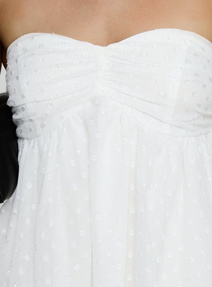 Kaimilla Strapless Sweetheart Mini Dress White