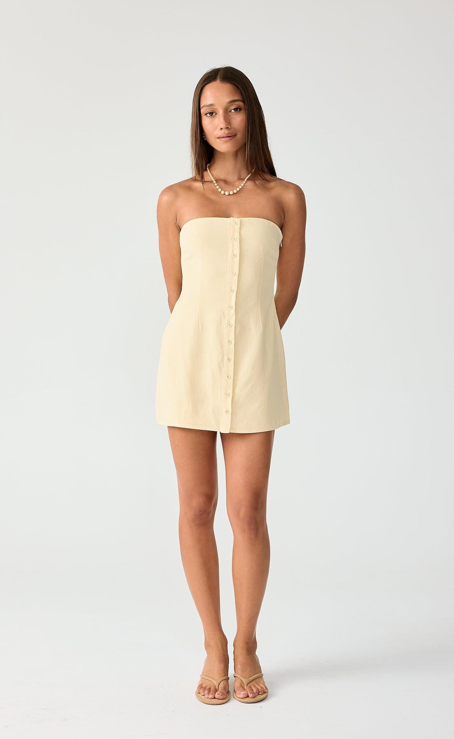 Aruba Mini Dress (Lemon)