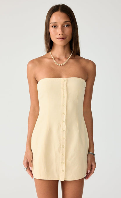 Aruba Mini Dress (Lemon)