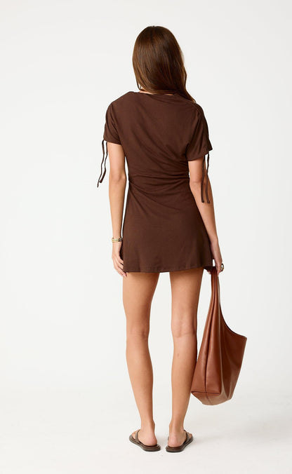 Azura Mini Dress (Chocolate)