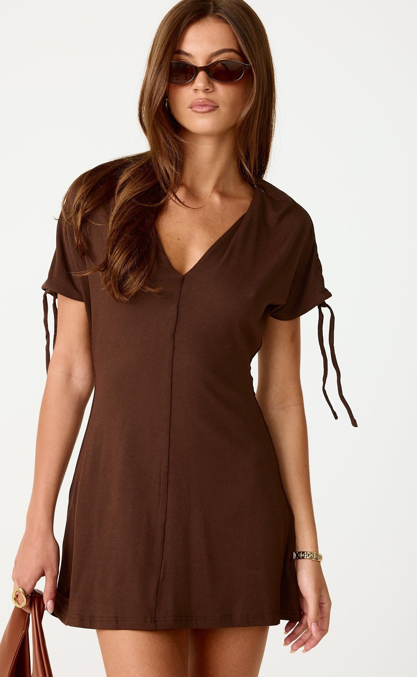 Azura Mini Dress (Chocolate)