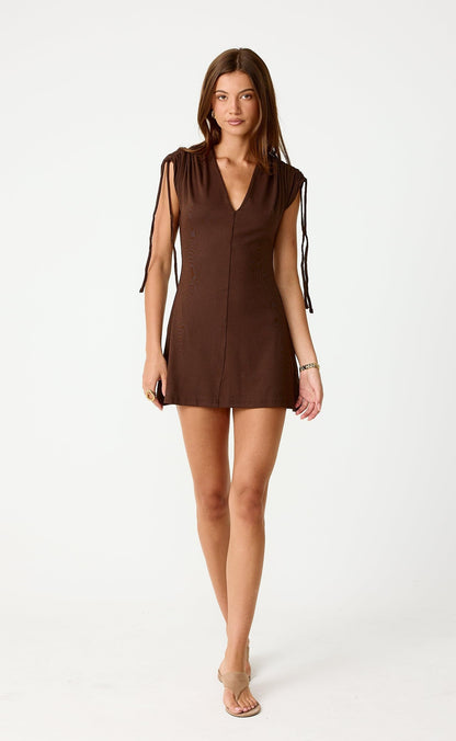 Azura Mini Dress (Chocolate)