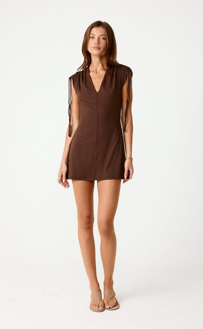 Azura Mini Dress (Chocolate)