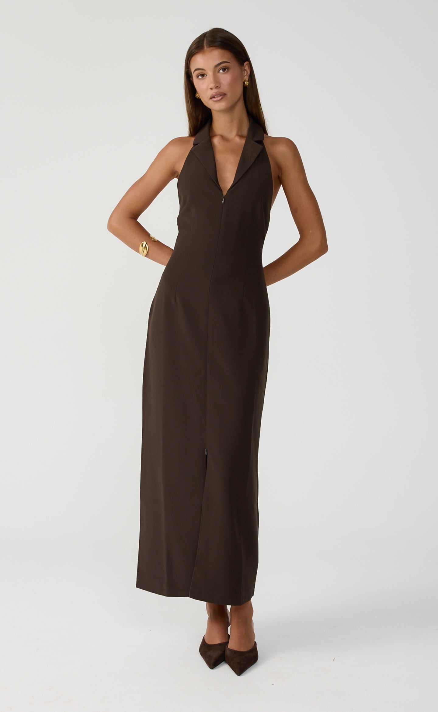 Abbott Maxi Dress (Chocolate)