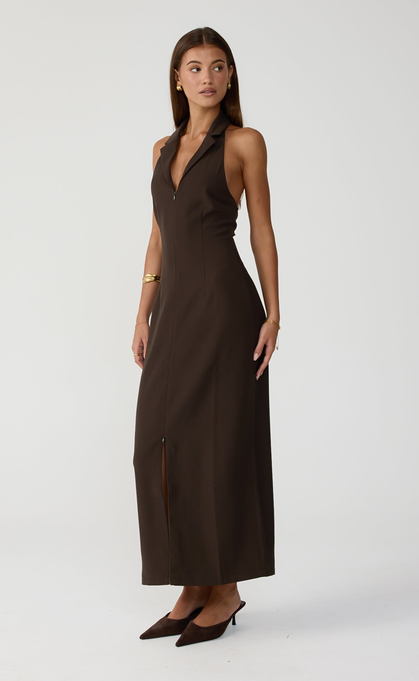 Abbott Maxi Dress (Chocolate)