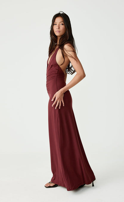 Araminta Maxi Dress (Wine)