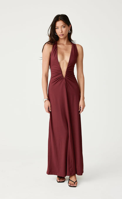 Avril Maxi Dress (Wine)